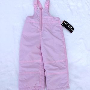 Chill kids snow pants bibs overalls ski toddler 2T pastel pink